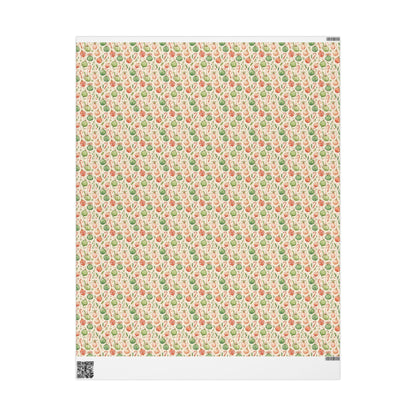 Retro Swedish Christmas Wrapping Paper Roll, Vintage Style Holiday Wrap, Custom Retro Gift Packaging #25