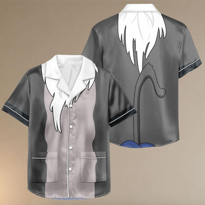 Rafiki Costume Satin Pajama Set, The Lion King Sleepwear for Women, Cartoon Cosplay PJs, Short Sleeve Set, Gift for Her, Pajamas shorts