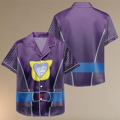 Sparks SuperKitties Satin Pajamas, Sparks Cat Costume PJs for Girls, Superhero Cat Sleepwear, Short Pajama Set, Gift for Women