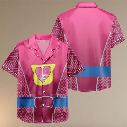 Ginny SuperKitties Satin Pajamas, Ginny Cat Costume PJs for Girls, Cartoon Short Pajama Set, Gift for Her, Ginny Costume Sleepwear