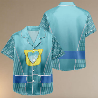 Bitsy SuperKitties Satin Pajamas, Bitsy Cat Costume PJs for Girls, Cartoon Short Pajama Set, Gift for Her, Halloween Costume Sleepwear