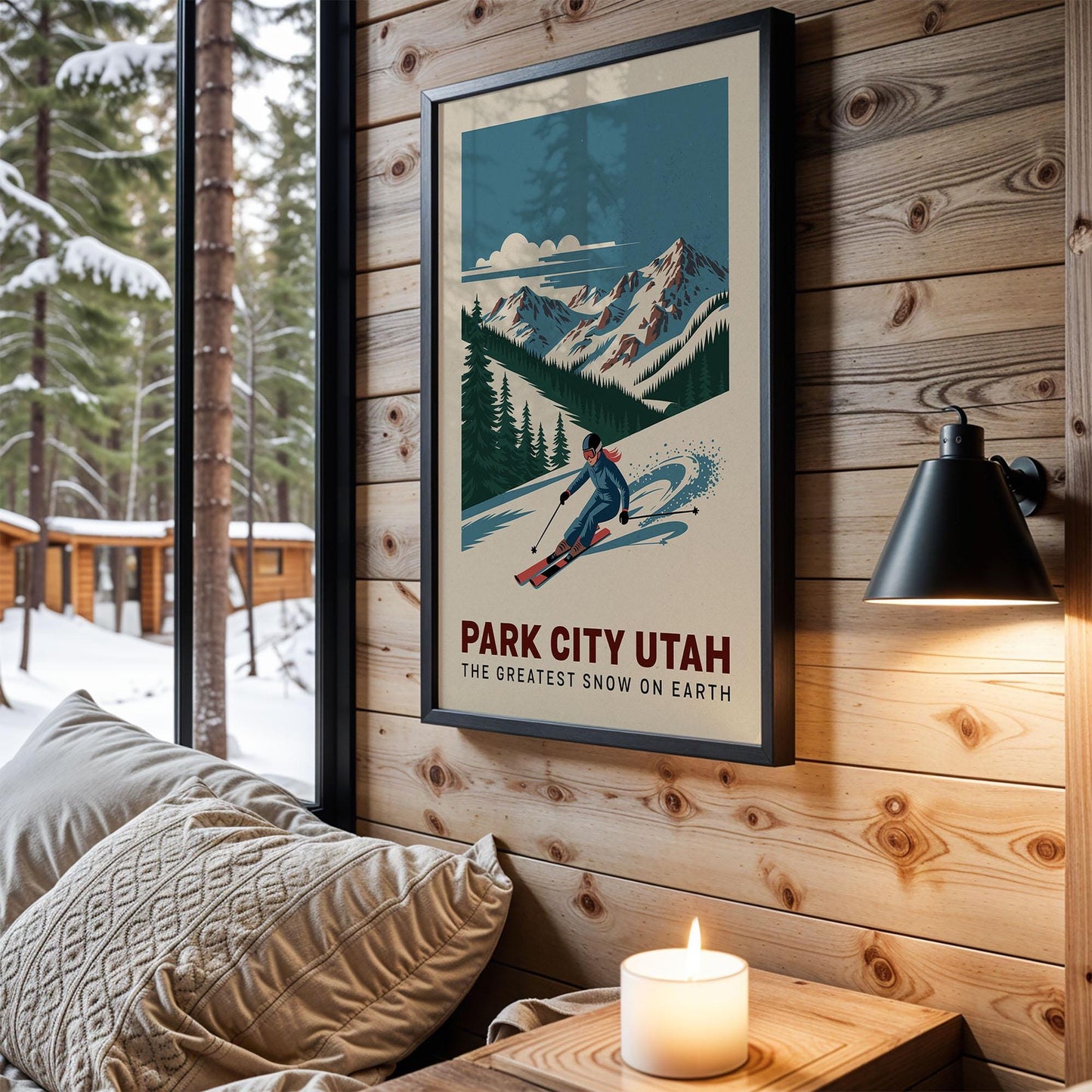 Park City Utah Ski Poster, Apres Ski Print | Vintage Ski Poster | Winter Sports Wall Art