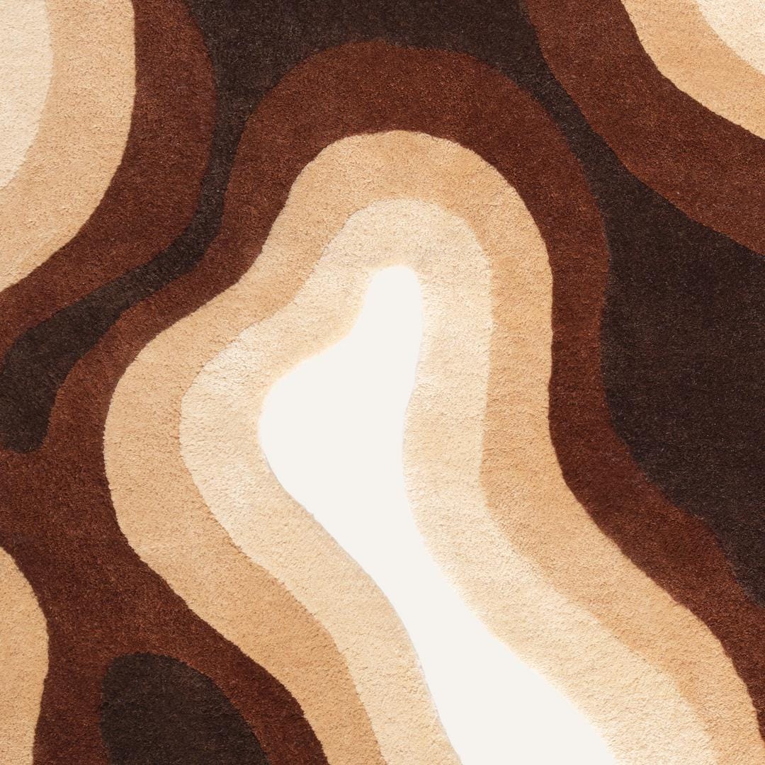 Hand-Tufted New Zealand Wool Valley Rug: Irregular Lichen Design
