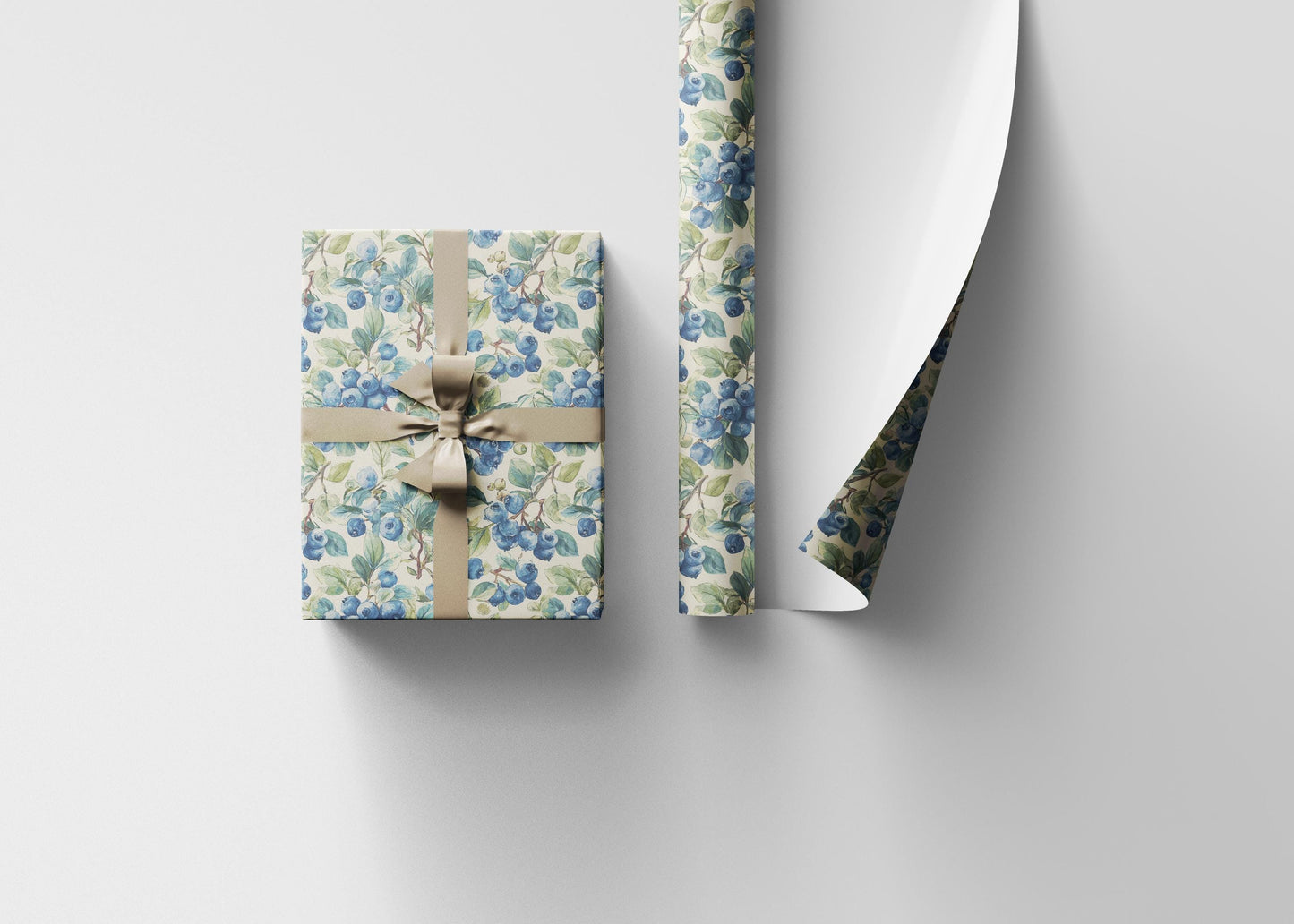 Farmers Market Wrapping Paper Roll Rustic Farmhouse Blueberries Illustration Eco Friendly -c7b0-4982-b801-7d3880581c9e_1_wrapping_paper_fill