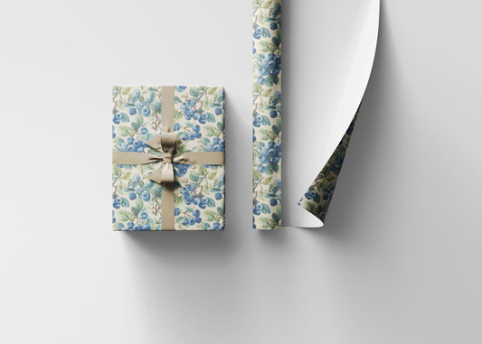 Farmers Market Wrapping Paper Roll Rustic Farmhouse Blueberries Illustration Eco Friendly -c7b0-4982-b801-7d3880581c9e_1_wrapping_paper_fill