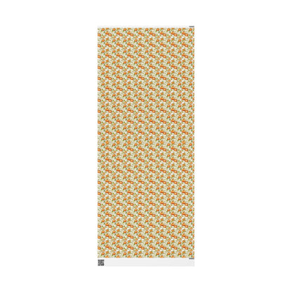 Farmers Market Wrapping Paper Roll Eco Rustic Pumpkins Design Farm Fresh Autumn Harvest Farmhouse Country Gift Wrap #88
