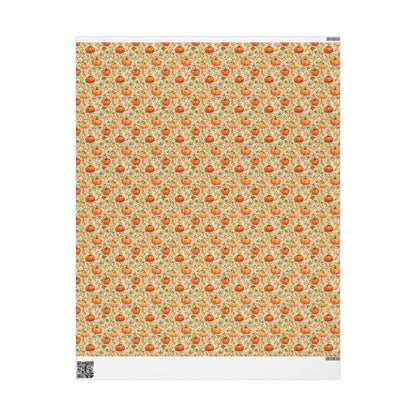 Farmers Market Wrapping Paper Roll Farm Fresh Pumpkins Rustic Country Harvest Eco Friendly Farmhouse Kitchen Gift Wrap #86