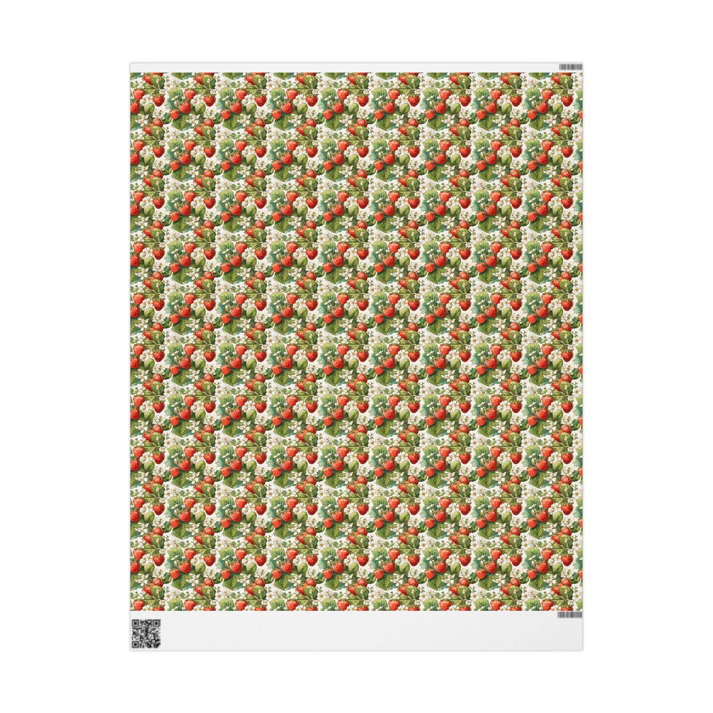 Farmers Market Wrapping Paper Roll Rustic Farmhouse Strawberries Illustration Eco Friendly Country Kitchen Organic Gift Wrap #95