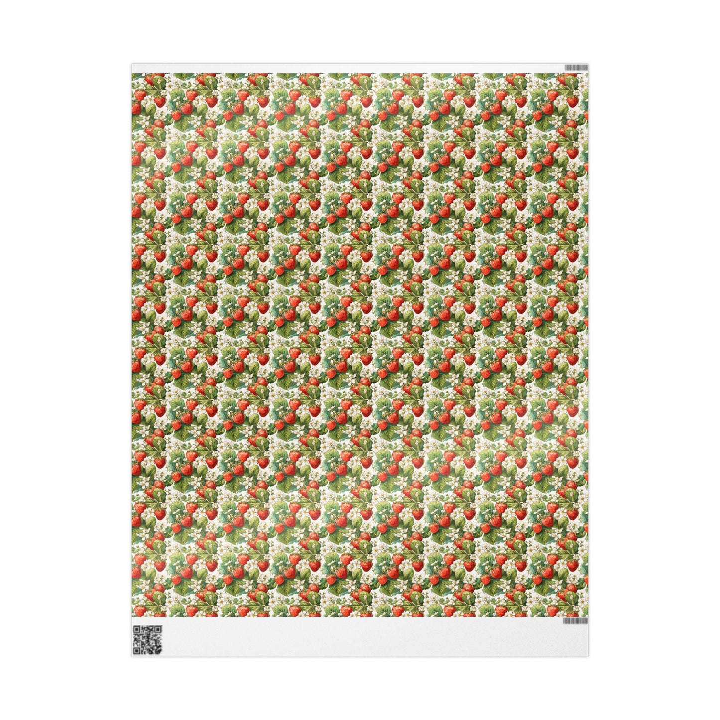 Farmers Market Wrapping Paper Roll Rustic Farmhouse Strawberries Illustration Eco Friendly Country Kitchen Organic Gift Wrap #95