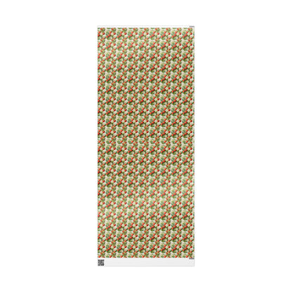 Farmers Market Wrapping Paper Roll Rustic Farmhouse Strawberries Illustration Eco Friendly Country Kitchen Organic Gift Wrap #95