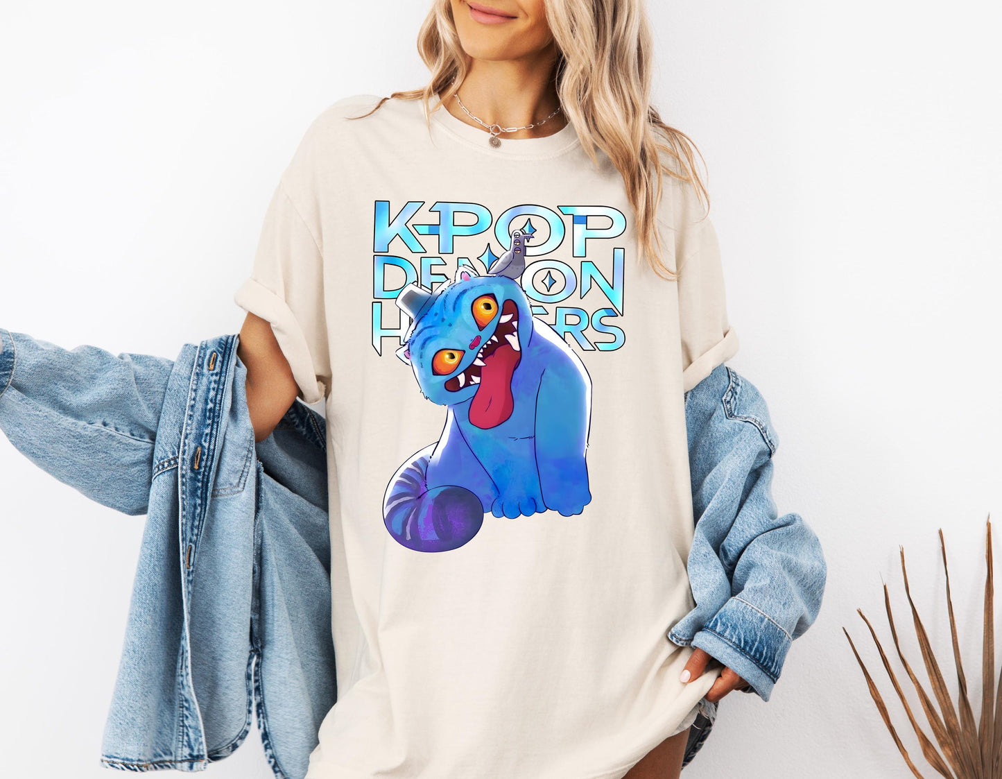 Kpop Demon Hunters Tiger Shirt, Derpy the Tiger And Bird Demon Hunter Tiger Shirt, Hunters Tiger Fan, Animal Shirt, Kpop Movie Fan Gift