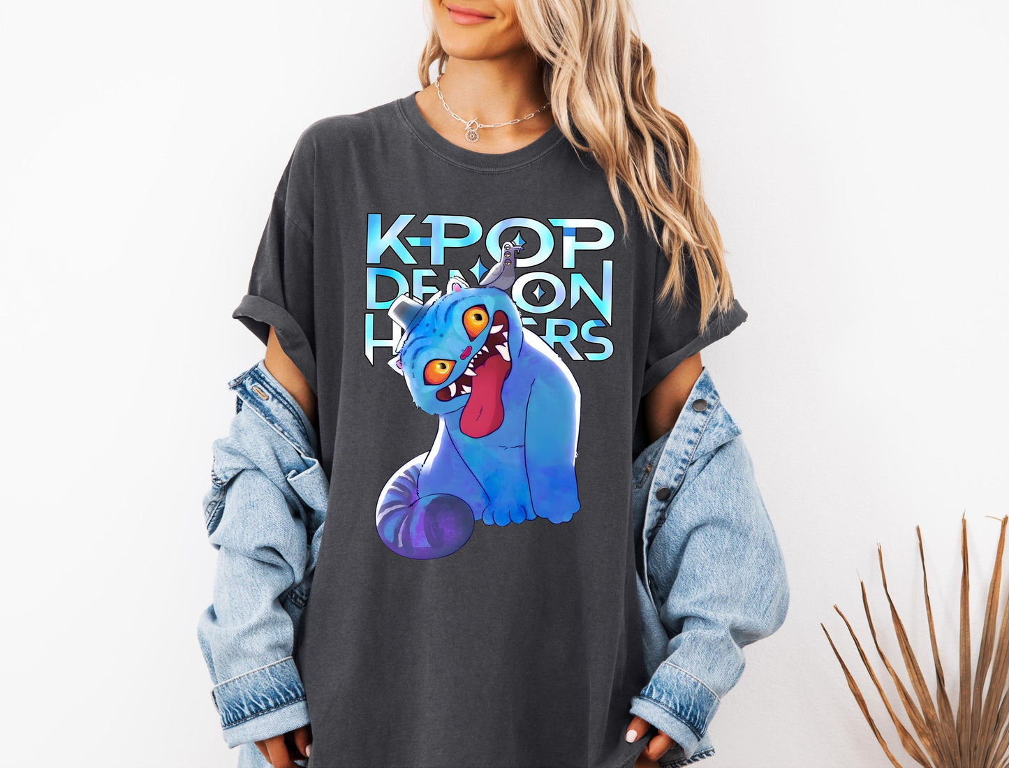 Kpop Demon Hunters Tiger Shirt, Derpy the Tiger And Bird Demon Hunter Tiger Shirt, Hunters Tiger Fan, Animal Shirt, Kpop Movie Fan Gift