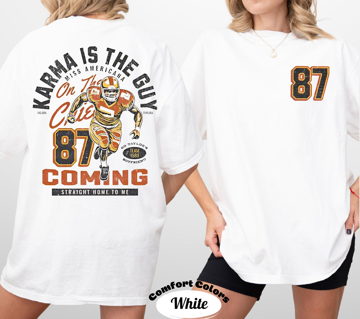 Comfort Colors Football Karma T-Shirt: Kansas City Chiefs Superbowl Tee