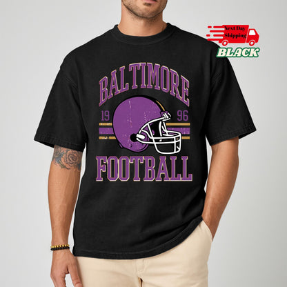 Comfort Colors Baltimore Football T-Shirt: Raven Fan Game Day Tee
