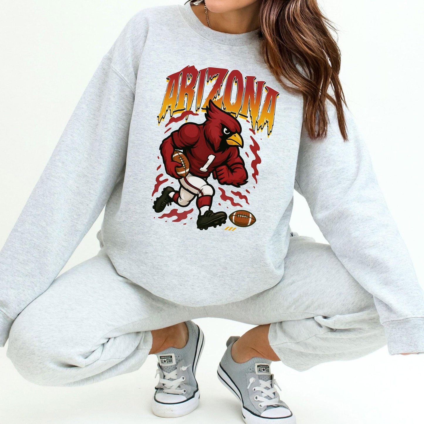 Graphic Arizona Mascot Football Sweatshirt, Game Day Gift Shirt, Arizona Football Fan Tee, Retro Arizona Team Shirt, Sport Mascot Gifts