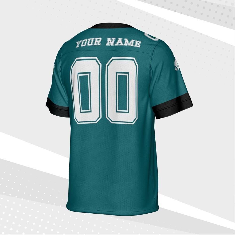 Personalized Eagle Green Football Jersey, Custom Shirt For Adult Kid, Game Day Outfit For American Football Fan, Gift for Him,Gift for her