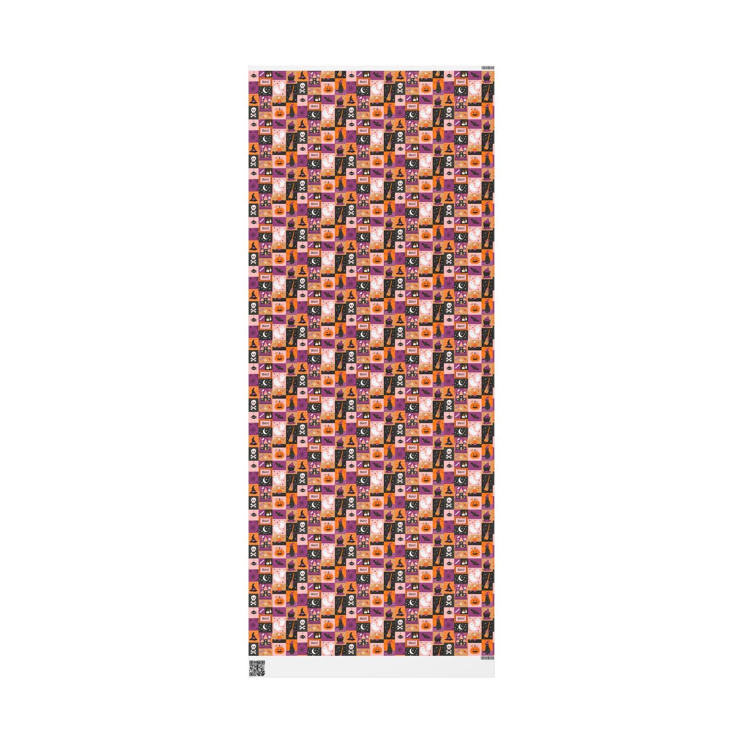 Spooky Halloween Wrapping Paper Roll, Ghost and Pumpkin Gift Wrap, Custom Trick or Treat Packaging for October Gifts