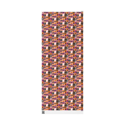 Spooky Halloween Wrapping Paper Roll, Ghost and Pumpkin Gift Wrap, Custom Trick or Treat Packaging for October Gifts