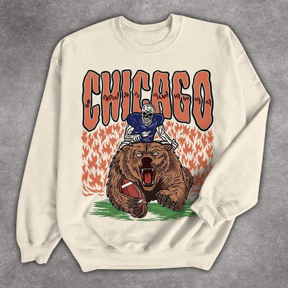 Chicago Football Skull Vintage Shirt