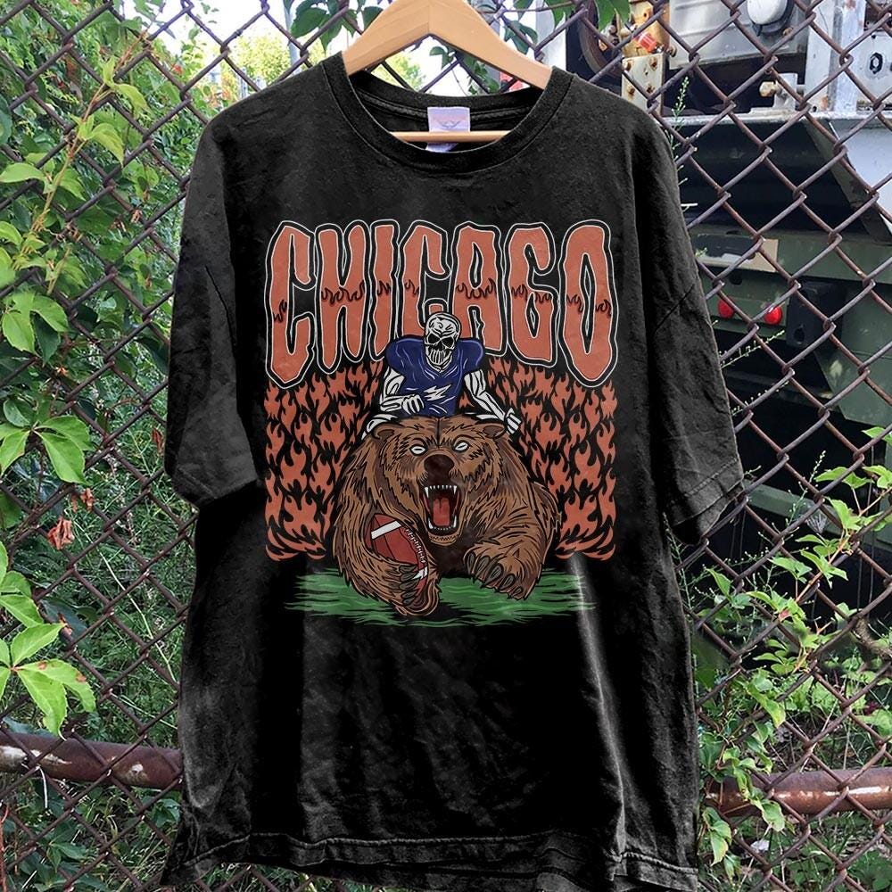 Chicago Football Skull Vintage Shirt