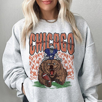 Chicago Football Skull Vintage Shirt