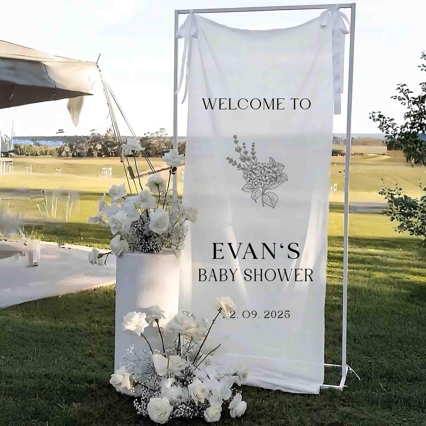Baby Shower Sign, Fabric Baby Shower Sign, Hello Baby Sign Sign, Baby Shower Decorations, Baby Shower Welcome Sign, Oh Baby Welcome Sign