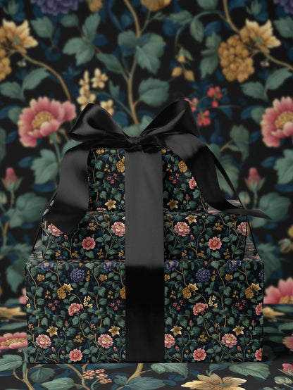 Botanical Garden Wrapping Paper Roll Elegant Gift Wrap Rose Wrapping Paper Lovely Design Gift Wrap Wedding Wrapping Paper Botanical Print