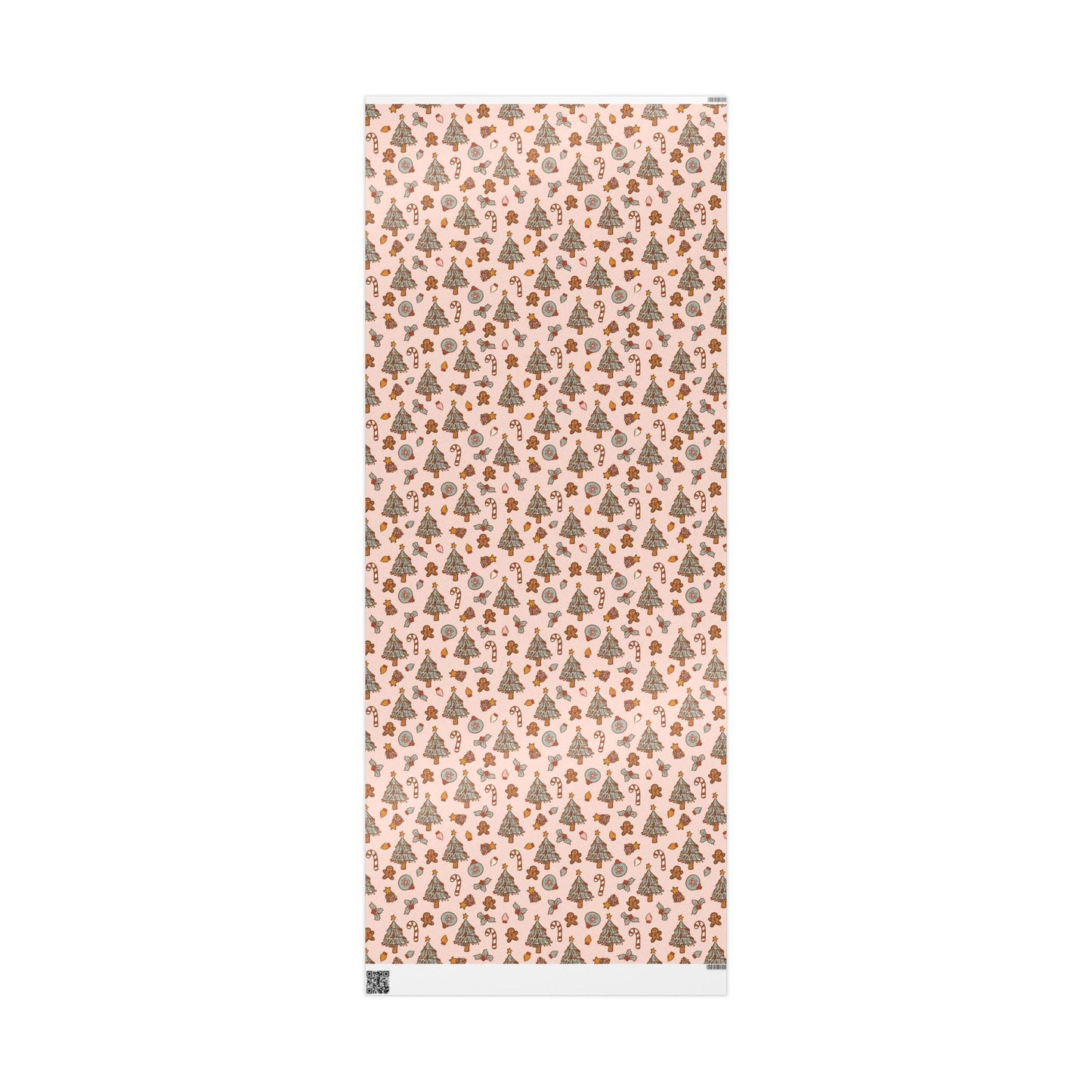 Retro Gingerbread man Christmas wrapping paper Unique Vintage Christmas Wrapping Paper Roll, Holiday Gift Wrap with Retro groovy Design