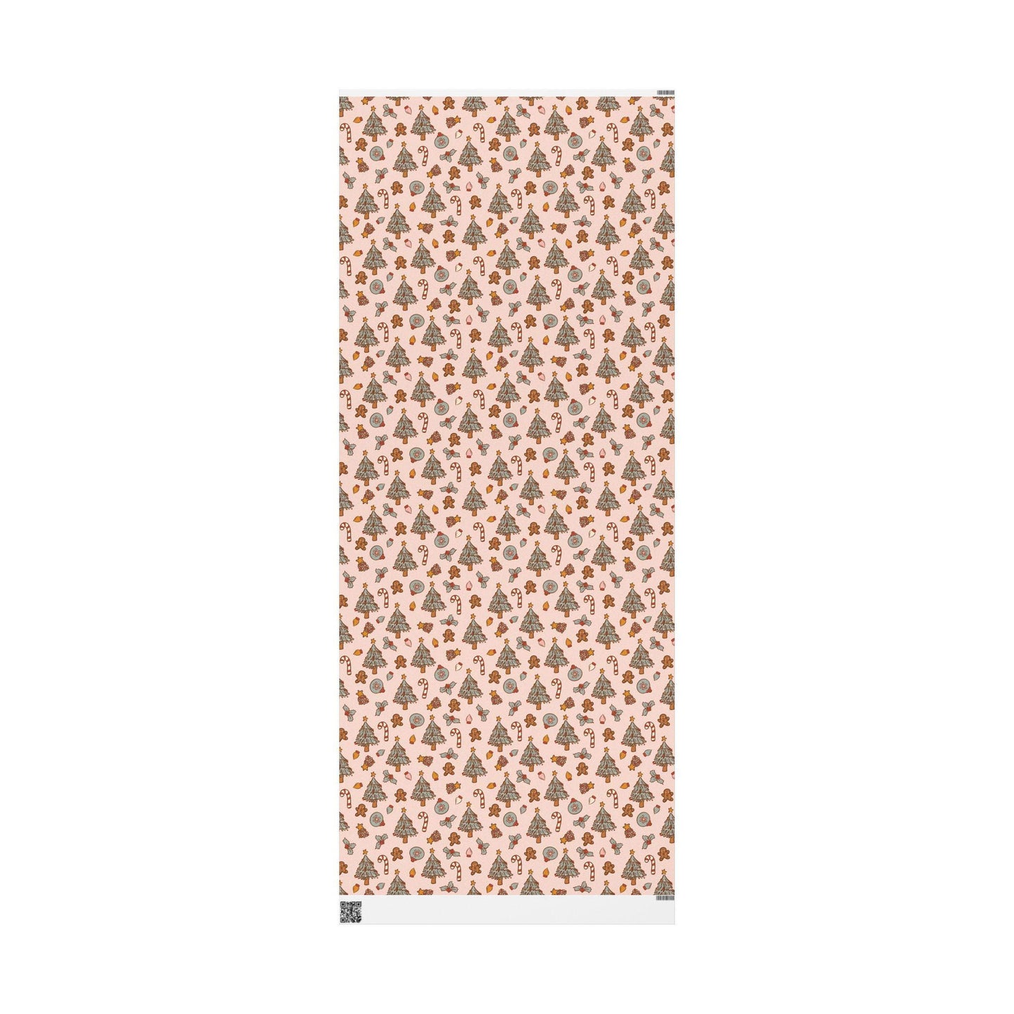 Retro Gingerbread man Christmas wrapping paper Unique Vintage Christmas Wrapping Paper Roll, Holiday Gift Wrap with Retro groovy Design