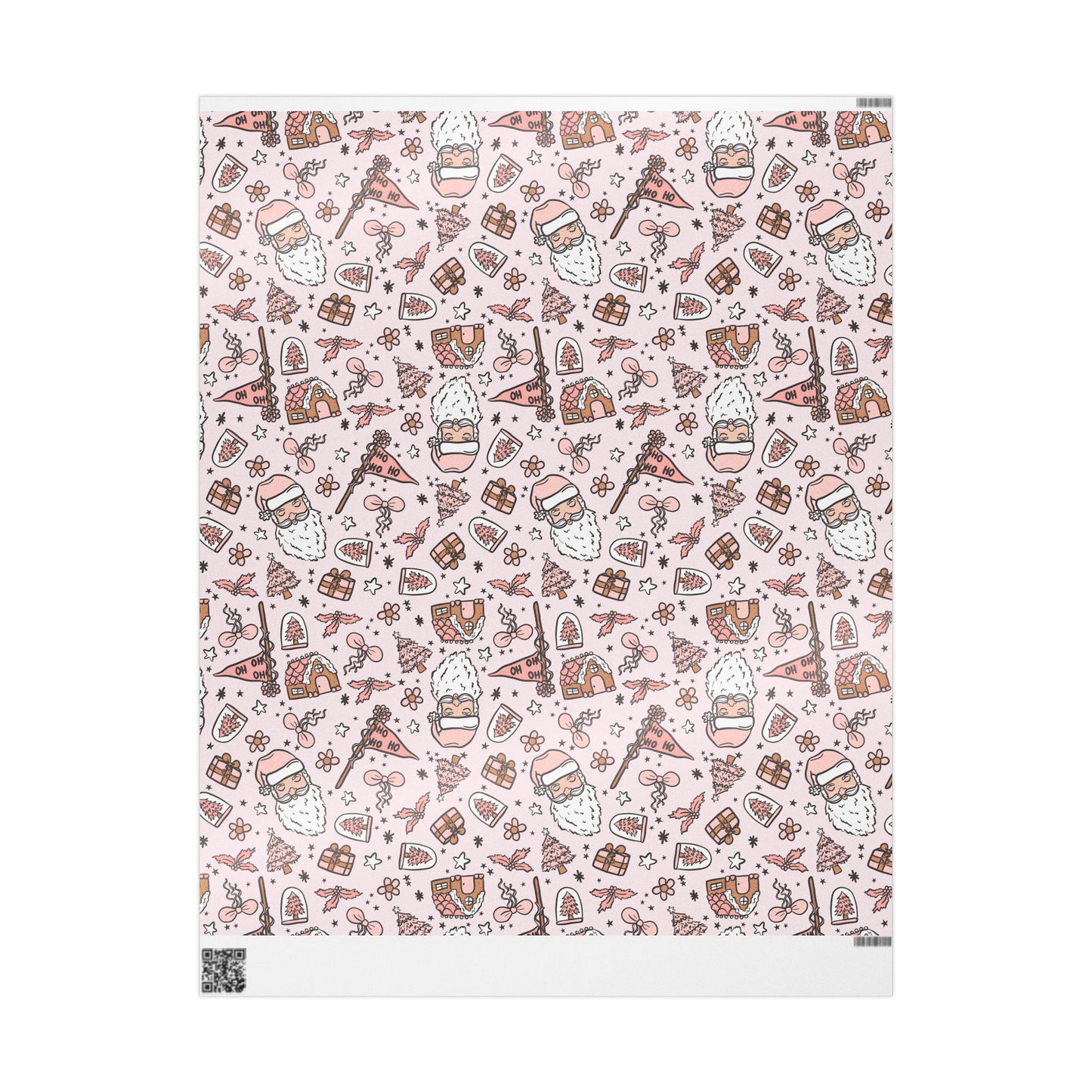 Retro Santa Christmas wrapping paper Unique Vintage Christmas Wrapping Paper Roll, Holiday Gift Wrap with Retro groovy Design