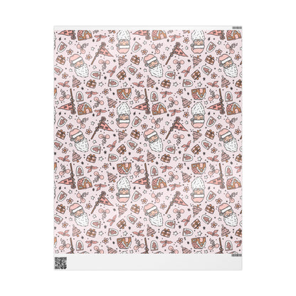 Retro Santa Christmas wrapping paper Unique Vintage Christmas Wrapping Paper Roll, Holiday Gift Wrap with Retro groovy Design