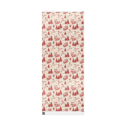 Retro Santa and Deers Christmas wrapping paper Unique Vintage Christmas Wrapping Paper Roll, Holiday Gift Wrap with Retro groovy Design