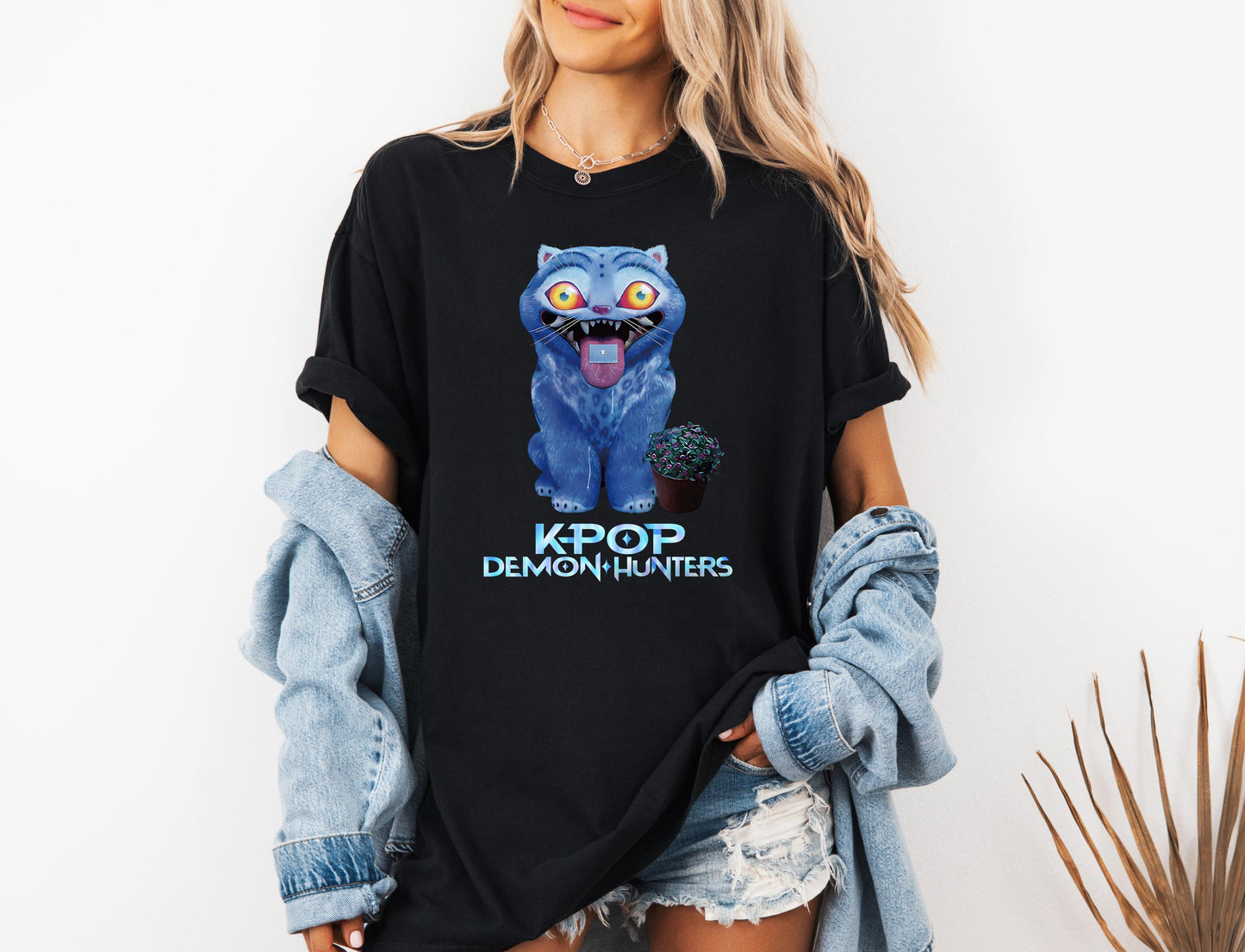Kpop Demon Hunters Tiger Comfort Colors Shirt, Demon Hunter Tiger Tee, Kpop Huntrix Pin Shirt, Jinu Manga Shirt, Saja Girls Fan, Anime Shirt