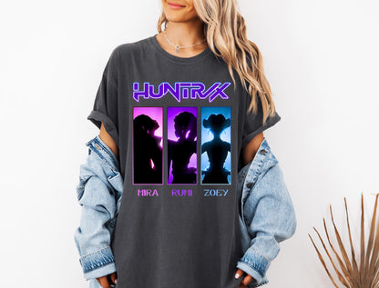Huntrix Girls Shirt, Kpop Demon Hunters T-shirt, Vintage Huntrix Shirt, Huntrix Fan Shirt Gift, Rumi Zoey Mira Graphic Shirt, Kpop Huntrix