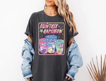 Huntrix Ramyeon Shirt, Demon Hunter Movie Inspired Noodle T-shirt, Demon Hunters Tee, Huntrix Girl T-Shirt, Mira Rumi Joey Shirt