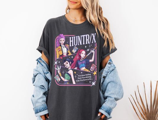 Kpop Demon Hunters Shirt, Huntrix Girl T-Shirt, Kpop idol group Shirt, Mira, Rumi, Joey Shirt,Demon Hunter Merch, Gift for Huntrix fan Shirt