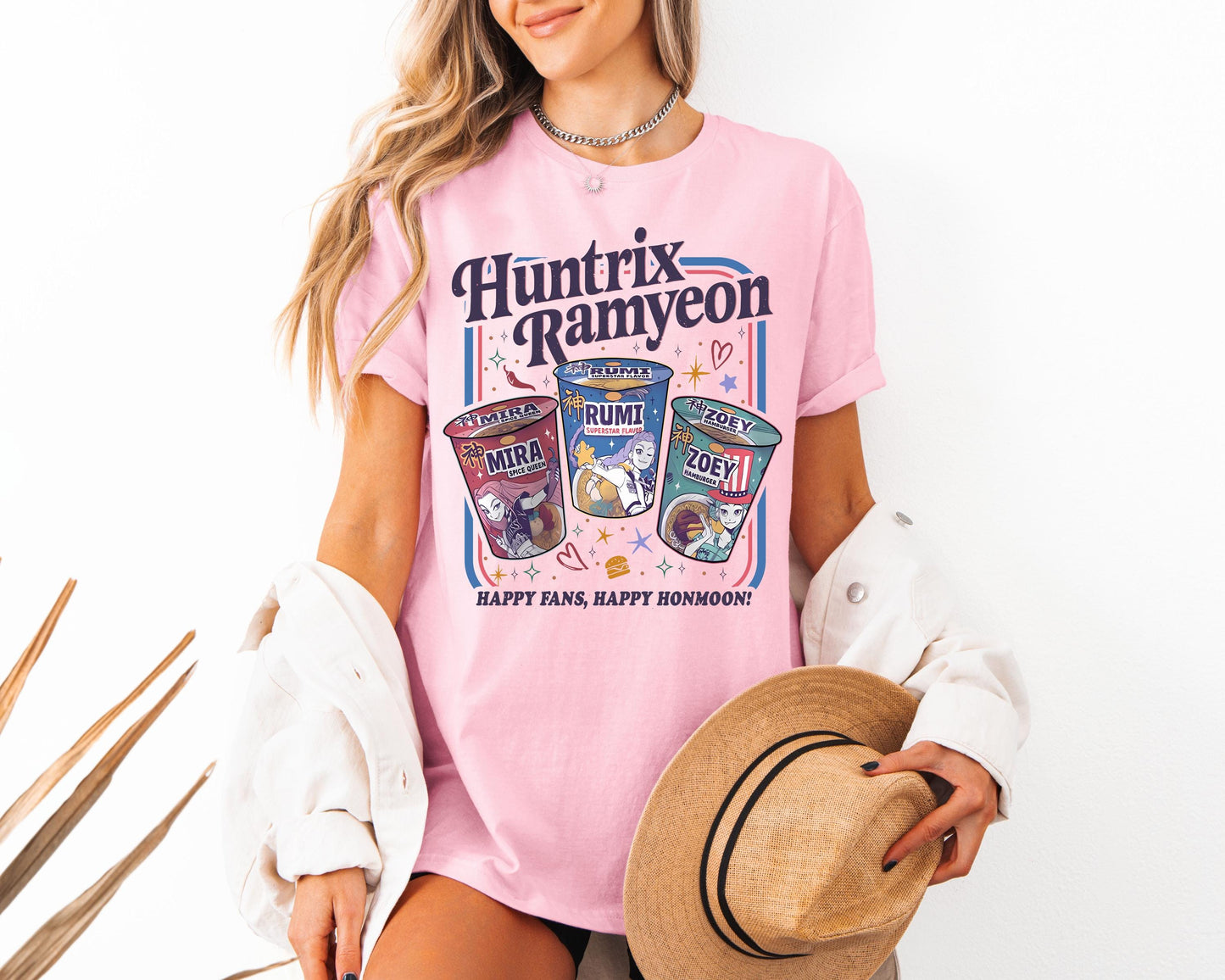 Kpop Demon Hunters Shirt, Huntrix Girl T-Shirt, Kpop idol group Shirt, Mira, Rumi, Joey Shirt,Demon Hunter Merch, Gift for Huntrix fan Shirt