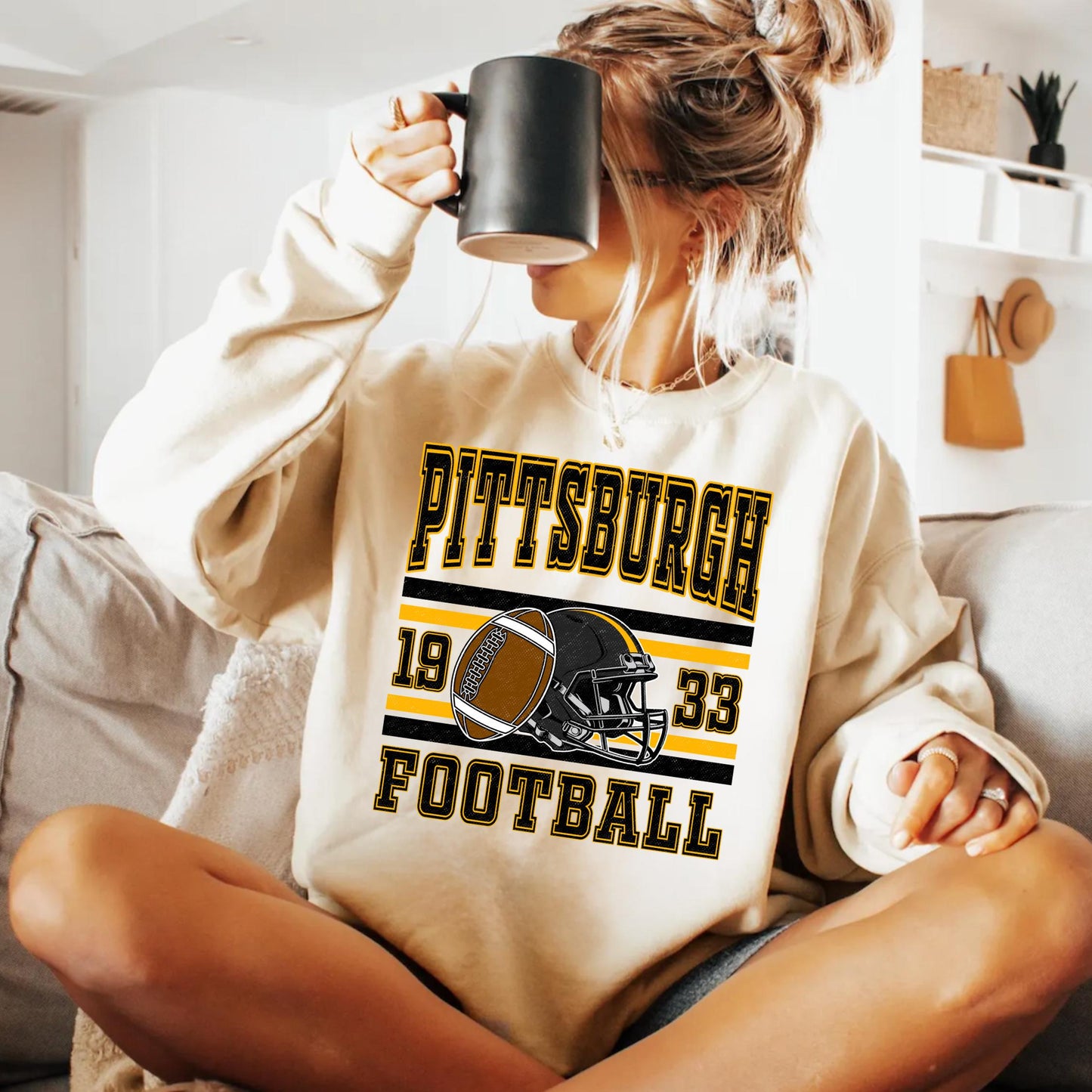 Pittsburgh Football Sweatshirt, Trendy Football Game Day Shirt, Popular Woman Sports Gear, Pittsburgh Football Tee For Kids