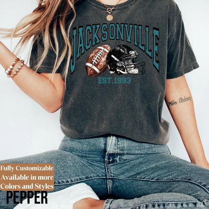 Jacksonville Football Retro Style Sweatshirt, Jacksonville Football Shirt, Jacksonville Fan Shirt, Sunday Football Tee, Game Day Shirt