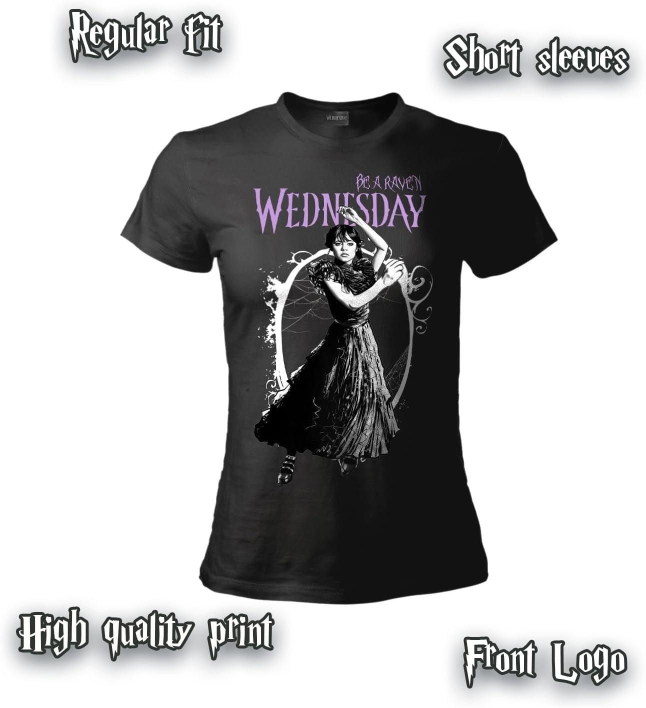 Wednesday Be a Raven 3D T-Shirt Wednesday Family Addams