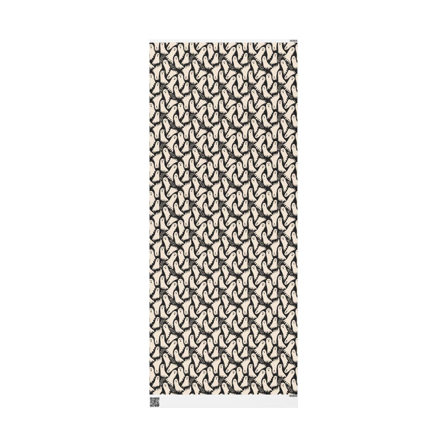 Spooky Halloween Wrapping Paper Roll, Cute Ghosts Gift Wrap, Custom Trick or Treat Packaging for October Gifts