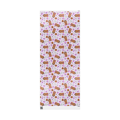 Cute Halloween Wrapping Paper Roll, Fun and Spooky Gift Wrap with Pumpkins, Ghosts  for Kids Gifts and Party Favors