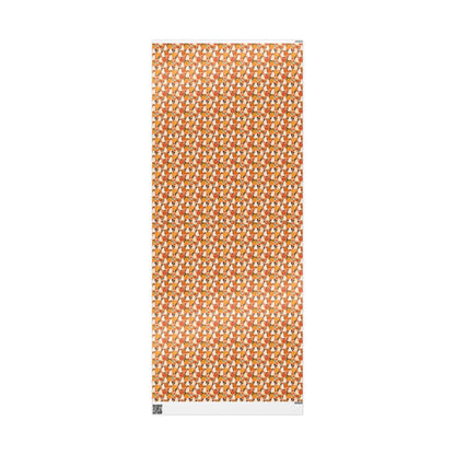 Cute Watercolor Halloween Wrapping Paper Roll, Pastel Ghosts and Pumpkins Gift Wrap, Soft Spooky Fall Party Decor