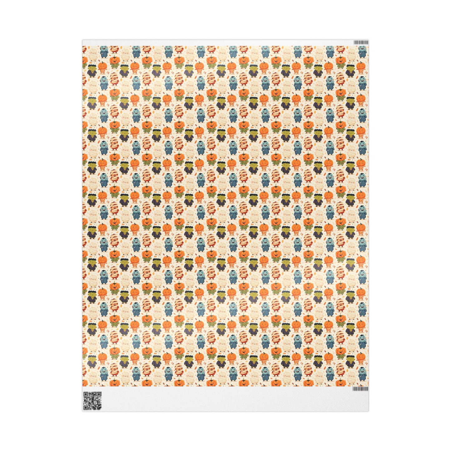 Cute Monster Mash Wrapping Paper Roll, Fun Halloween Gift Wrap with Colorful Monsters for Kids and Party Favors