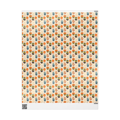 Cute Monster Mash Wrapping Paper Roll, Fun Halloween Gift Wrap with Colorful Monsters for Kids and Party Favors