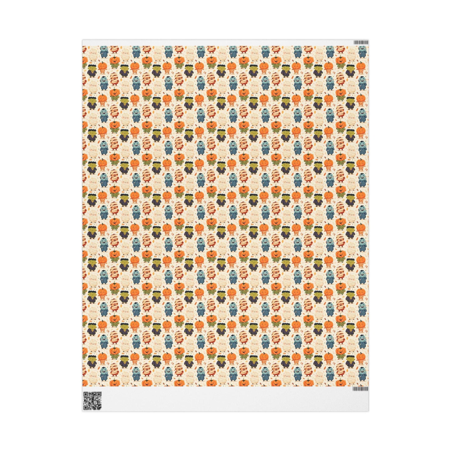 Cute Monster Mash Wrapping Paper Roll, Fun Halloween Gift Wrap with Colorful Monsters for Kids and Party Favors