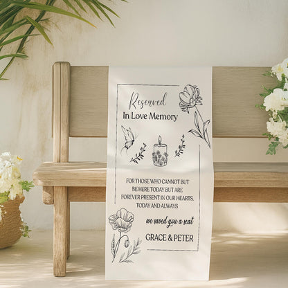 Loving Memory Wedding Sign, Memorial Chair Sign, In Memory of Loved Ones, Wedding Aisle Sign, Reserved Wedding Seating Family Memorial Sign