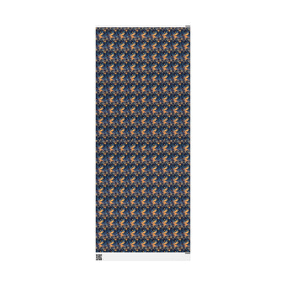 Halloween Wrapping Paper Roll with Haunted Mansion Design, Spooky Ghosts and Moonlit Night for Trick or Treat Gifts