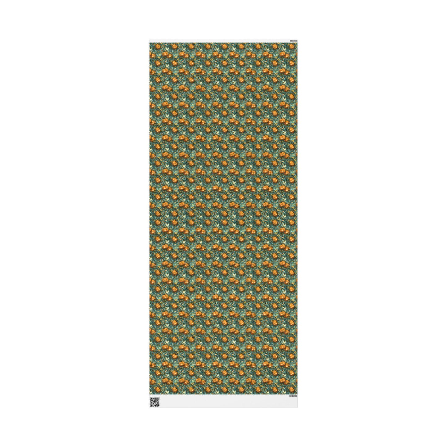 Spooky Jack o Lantern Halloween Wrapping Paper Roll, Creepy Pumpkin Face Gift Wrap for Trick or Treat and Haunted Fall Parties