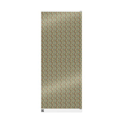 Dancing Skeletons Halloween Wrapping Paper Roll, Jack-o-Lantern Gift Wrap for Spooky Party Favors and Trick or Treat Gifts
